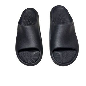 Crocs Mellow Recovery Slides Sandals Men 10 Women 12 Black Cushion Unisex Casual